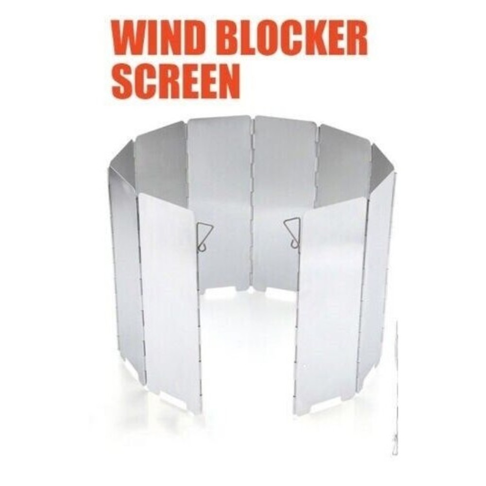 10 Plates Camping Stove Wind Screen Aluminum Folding Stove Portable Windshield